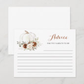 D'accompagnement Carte de conseil Citrouille de crème rouille Flora (Devant / Derrière)