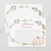 D'accompagnement Carte de conseil Citrouille Floral Fall Greenery (Devant / Derrière)