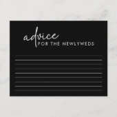 D'accompagnement Carte de conseil de Fête des mariées de script min (Devant)