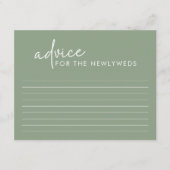 D'accompagnement Carte de conseil de Fête des mariées de script min (Devant)