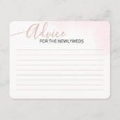 D'accompagnement Carte de conseil de Fête des mariées de script min (Devant)