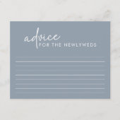 D'accompagnement Carte de conseil de Fête des mariées Dusty Blue Mi (Devant)