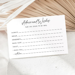 D'accompagnement Carte de conseil en Fête des mariées minimaliste s