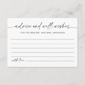 D'accompagnement Carte de conseil et de souhaits de Mariage EVERLEI (Devant)