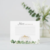 D'accompagnement Carte de conseil Floral Citrouille blanc (Debout devant)