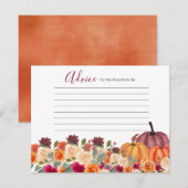 D'accompagnement Carte de conseil Floral Rustique Citrouille orange (Devant / Derrière)