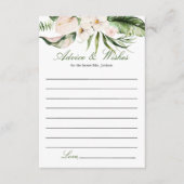 D'accompagnement Carte de conseil florale de verdure tropicale (Devant)