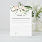 D'accompagnement Carte de conseil florale de verdure tropicale (Debout devant)