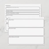 D'accompagnement Carte de conseil mariage (Devant / Derrière)