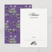 D'accompagnement Carte de conseil Mariage Calligraphie & Vin (Devant / Derrière)