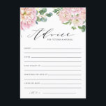 D'accompagnement Carte de conseil Mariage Rose couleur rose vif<br><div class="desc">Donnez des conseils aux jeunes mariés avec ces jolies cartes de conseils aux mariages floraux. Il présente des illustrations de couleurs de watecolor de roses de jardin, d'hydrangées et de bouquets d'eucalyptus avec un script élégant. Personnalisez en ajoutant des noms et d'autres détails. Ces cartes de conseils florales rose vif...</div>