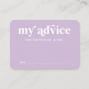 D'accompagnement Carte de conseil Mariage violet été