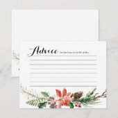 D'accompagnement Carte de conseil moderne Floral Winter Show (Devant / Derrière)