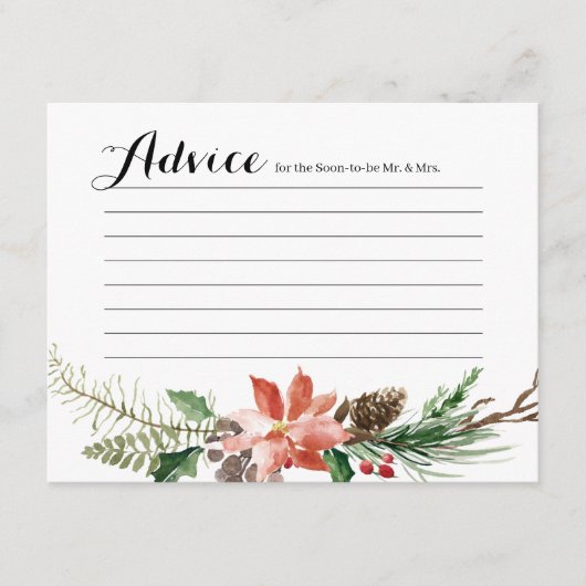 D'accompagnement Carte de conseil moderne Floral Winter Show (Devant)