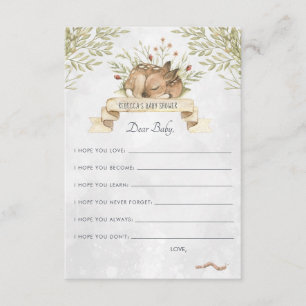 D'accompagnement Carte de conseil pour bébés   Cerf de forêt