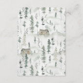 D'accompagnement Carte de conseil pour bébés | Forêt de bois (Dos)