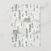 D'accompagnement Carte de conseil pour bébés | Forêt de bois (Dos)