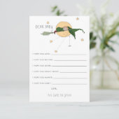 D'accompagnement Carte de conseil pour bébés | Sorcière mignonne (Debout devant)