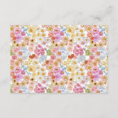 D'accompagnement Carte de conseil pour la douche à papillon fleuri (Dos)