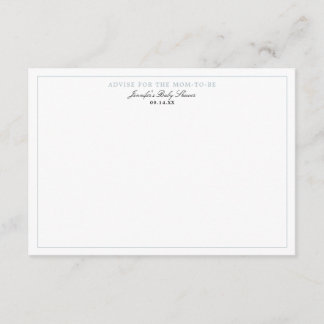 D'accompagnement Carte de conseil pour le Baby shower de garçon ble