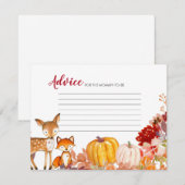 D'accompagnement Carte de conseil pour les animaux de bois citrouil (Devant / Derrière)