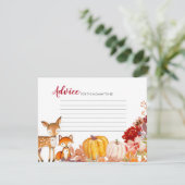 D'accompagnement Carte de conseil pour les animaux de bois citrouil (Debout devant)