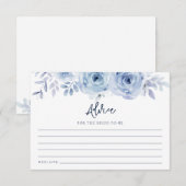 D'accompagnement Carte de conseil sur la Fête des mariées à fleurs  (Devant / Derrière)