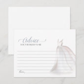 D'accompagnement Carte de conseils bleu poussiéreux pour la future  (Devant / Derrière)