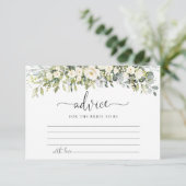 D'accompagnement Carte de conseils de mariage à fleurs blanches inc (Debout devant)