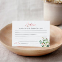 Carte de conseils de mariage ARIA Tea Party