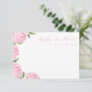 D'accompagnement Carte de conseils floraux de fleurs d'hortensia ro