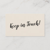 D'accompagnement Carte de crème élégante et minimale pour changemen (Dos)