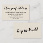 D'accompagnement Carte de crème élégante et minimale pour changemen (Devant / Derrière)