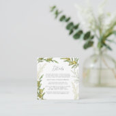 D'accompagnement Carte de décoration avec branche d'olive verte mod (Debout devant)