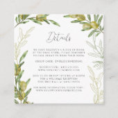 D'accompagnement Carte de décoration avec branche d'olive verte mod (Devant)