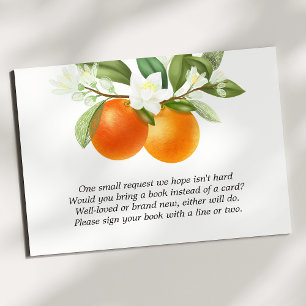 D'accompagnement Carte de décoration florale citrus orange pour liv