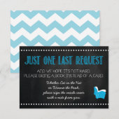 D'accompagnement Carte de demande de Baby shower bleu (Devant / Derrière)