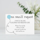 D'accompagnement Carte de demande de Baby shower Blue Ready to Pop (Debout devant)