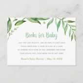 D'accompagnement Carte de demande de Baby shower Boho Feuille (Devant)