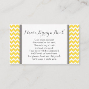 D'accompagnement Carte de demande de Baby shower Chevron jaune