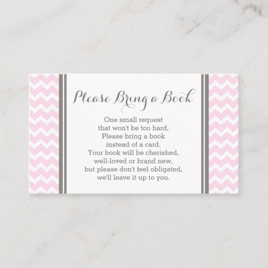 D'accompagnement Carte de demande de Baby shower Chevron rose (Devant)