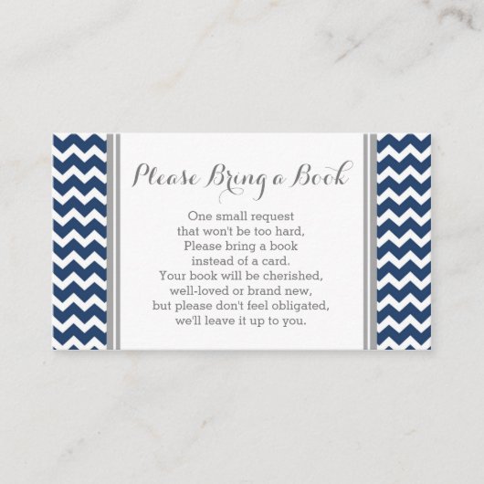 D'accompagnement Carte de demande de Baby shower de la Marine Chevr (Devant)