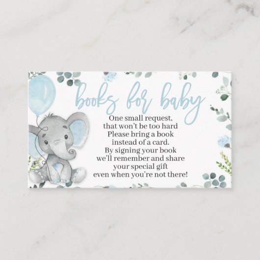 D'accompagnement Carte de demande de Baby shower éléphant pour un g (Devant)