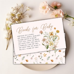 D'accompagnement Carte de demande de Baby shower Floral rose