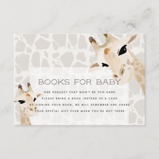 D'accompagnement Carte de demande de Baby shower Giraffe (Devant)