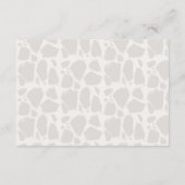 D'accompagnement Carte de demande de Baby shower Giraffe (Dos)
