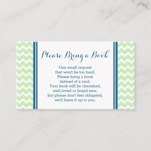 D'accompagnement Carte de demande de Baby shower Mint Blue Chevron (Devant)