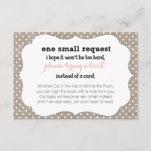 D'accompagnement Carte de demande de Baby shower pour les points Co