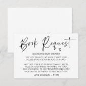 D'accompagnement Carte de demande de Baby shower simple moderne Coe (Devant / Derrière)