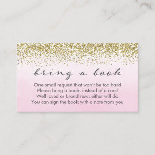 D'accompagnement Carte de demande de Baby shower Soft Rose and Gold